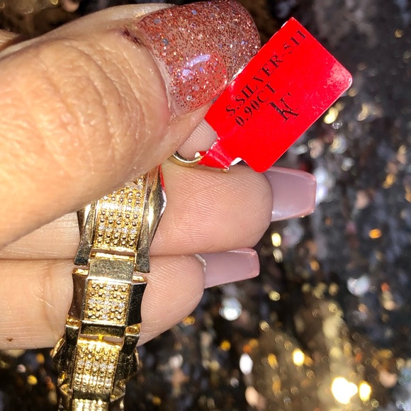 Beautiful custom made unbeatable REAL DIAMOND mens bracelet not CZ 10k vermeil - Picture 4 of 8